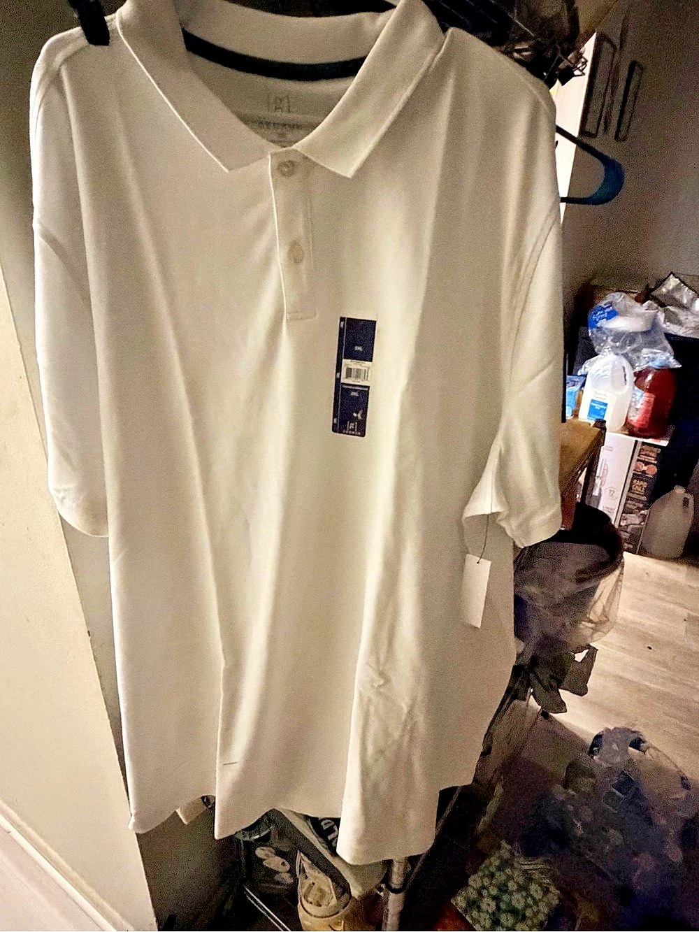 Georgetown Men's Polo Shirt in White Size 3XL NWT